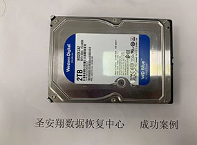哈尔滨西数2T硬盘不识别数据恢复成功