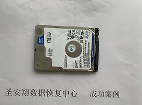 抚远西数1T硬盘磁头损坏数据恢复成功